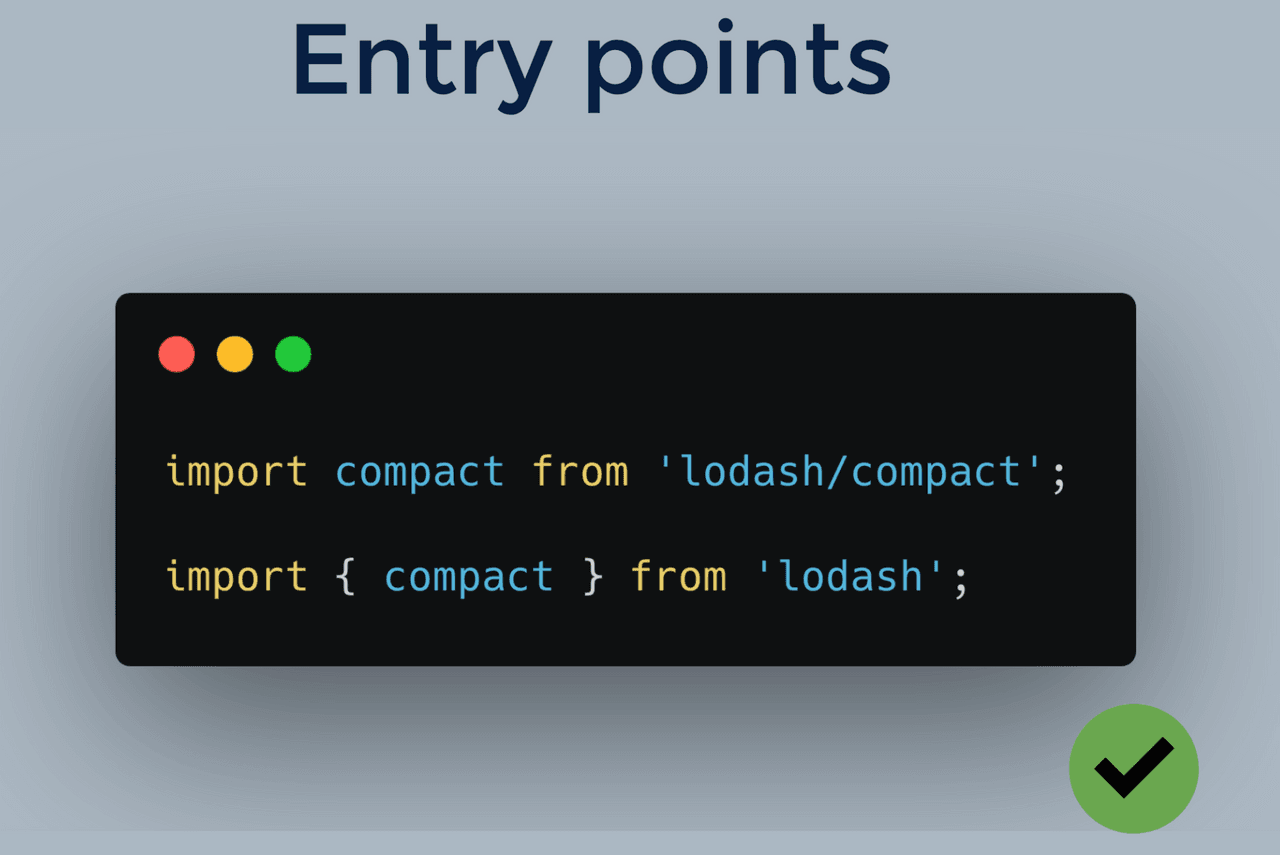 Entry points: Lodash example